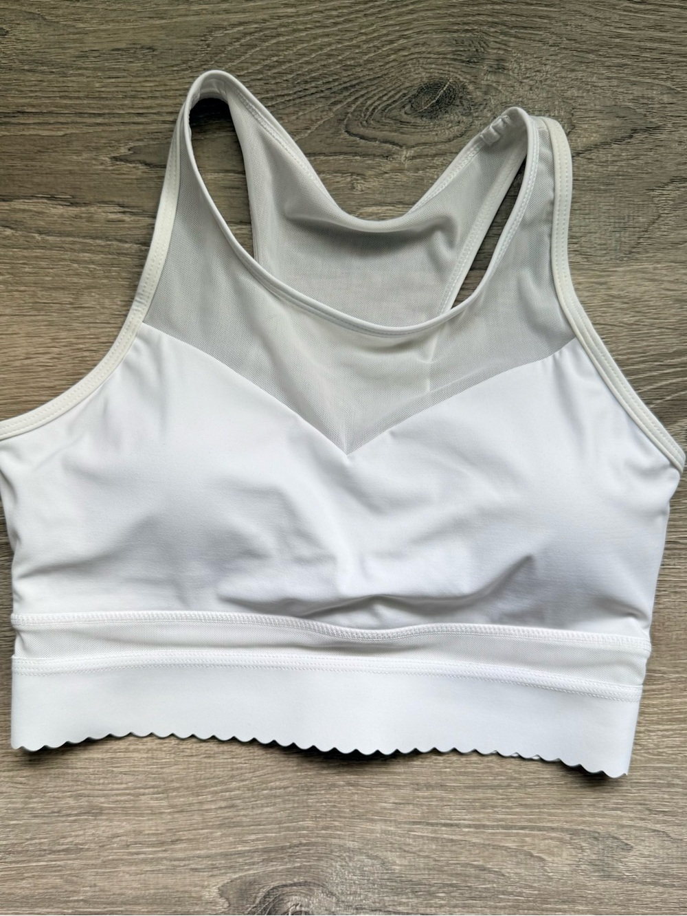 Zyia Women’s S White Mesh-Back Sports Bralette